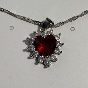 Elegant Silver Heart Pendant Necklace